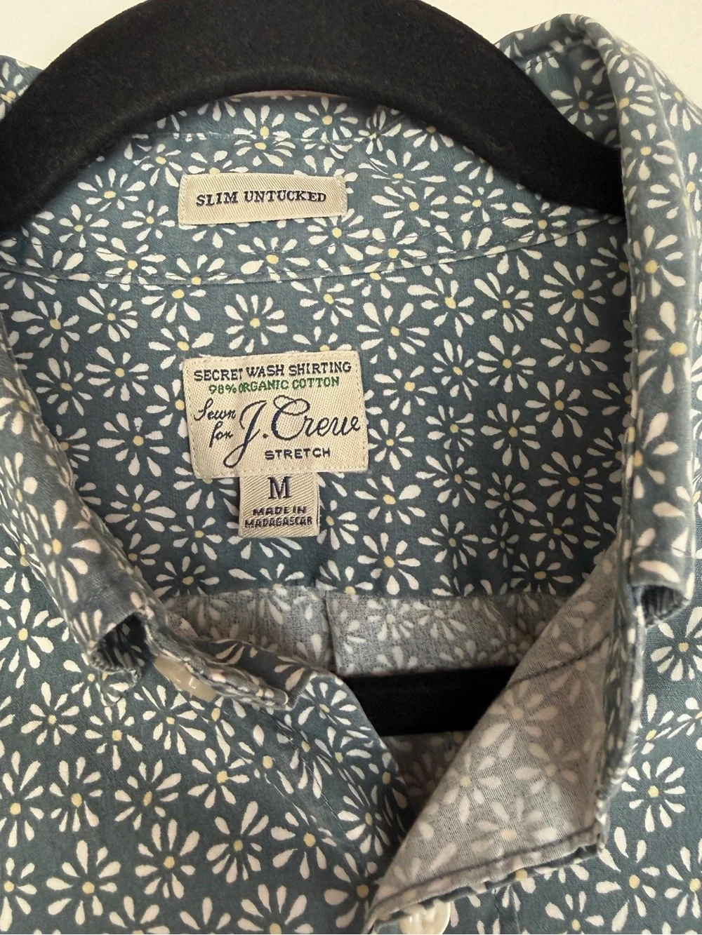 J. Crew Button-Down Shirt with Daisy Pattern
